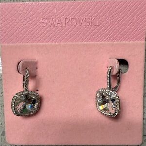 Swarovski Silver and Crystal Drop Earrings